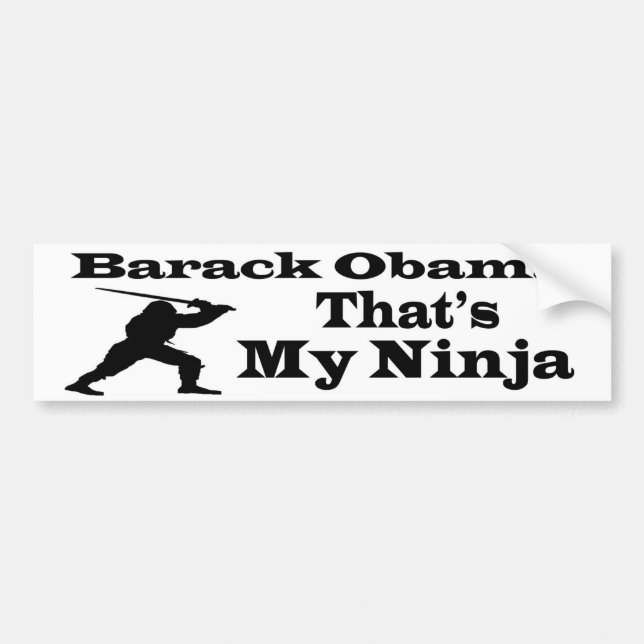 Obama, der mein Ninja Autoaufkleber ist (Vorne)