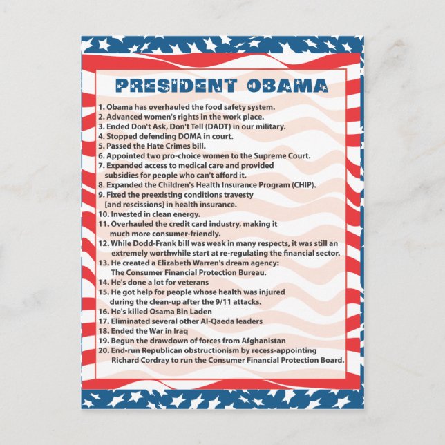 Obama Design 1.ai Postkarte (Vorderseite)