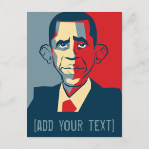 Obama-Design für benutzerdefinierte Texte Postkarte