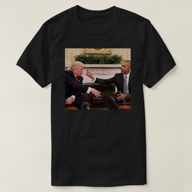 Obama Drehe von Trump Sticker ab T-Shirt (Design vorne)