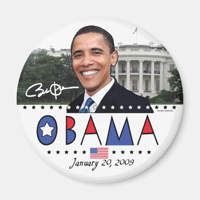 Obama Einweihung 2009 Gear Magnet (Vorne)