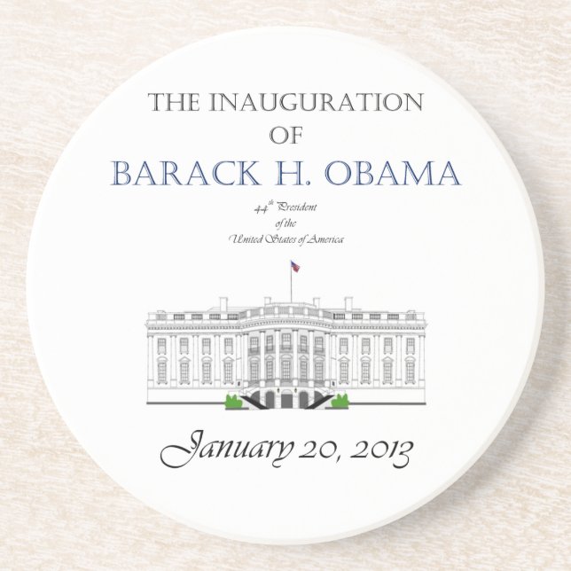 Obama-Einweihung 2013 Sandstein Untersetzer (Vorne)