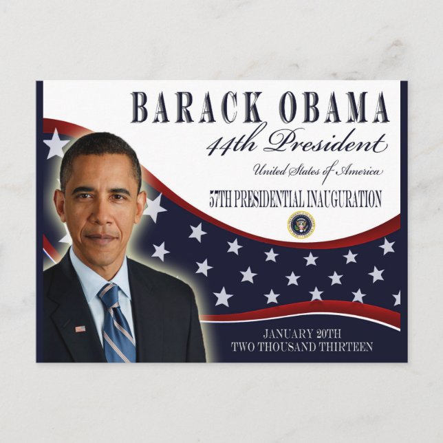 Obama Einweihung der Post Cards 2013 Postkarte (Vorderseite)