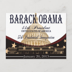 Obama Einweihung der Post Cards 2013 Postkarte