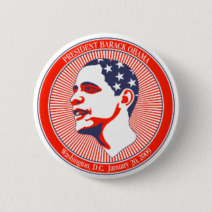 Obama-Einweihung in rotem weißem und blau Button