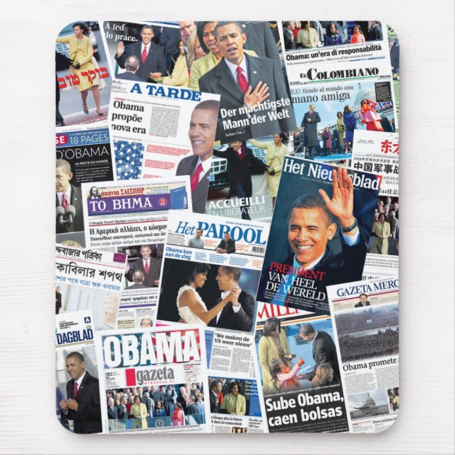 Obama-Einweihunginternational-Titelseiten Mousepad (Vorne)