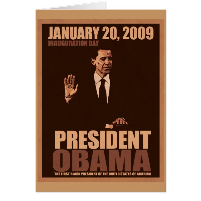 Obama-Einweihungs-Karte (Vorne)