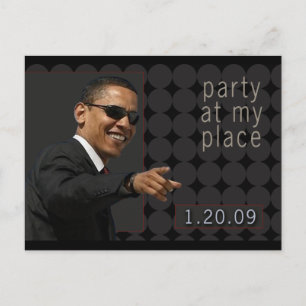 Obama-Einweihungs-Party laden ein Einladungspostkarte