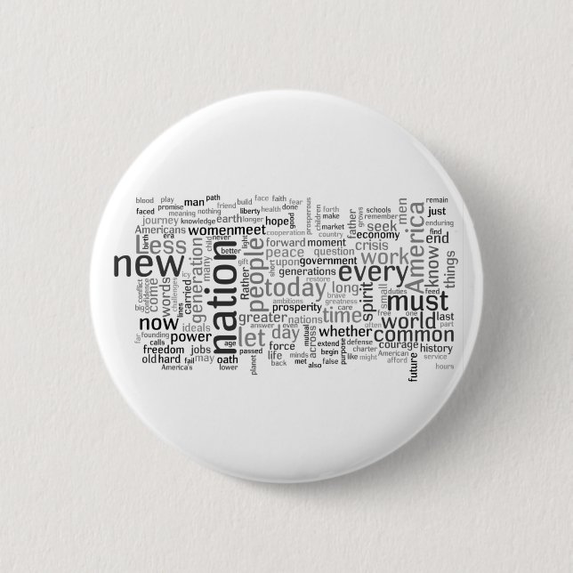 Obama-Einweihungs-Sprache-Knopf Button (Vorderseite)