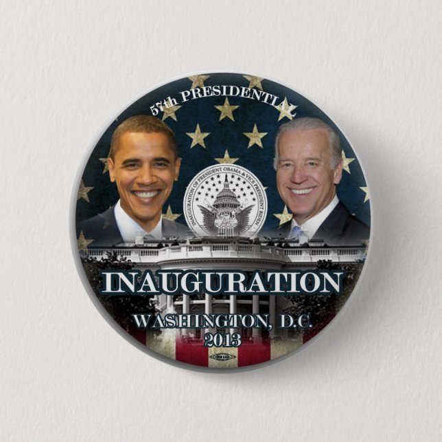 Obama-Einweihungs-Unterseite 2013 Button (Vorderseite)