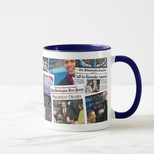 Obama-Einweihungs-Zeitungs-Tasse Tasse (Rechts)