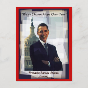 Obama Einweihungstag 2009 Souvenir Post Card Postkarte