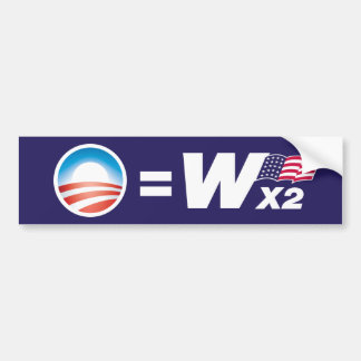 Obama entspricht Bush-Autoaufkleber Autoaufkleber