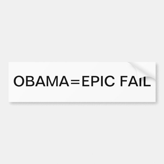 Obama= EPOS VERSAGEN Autoaufkleber (Vorne)