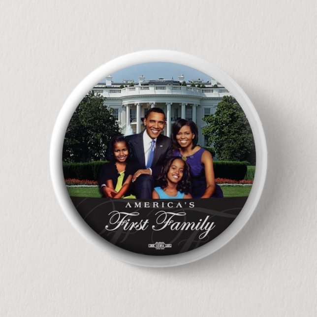 Obama-Familie 2" Knopf Button (Vorderseite)