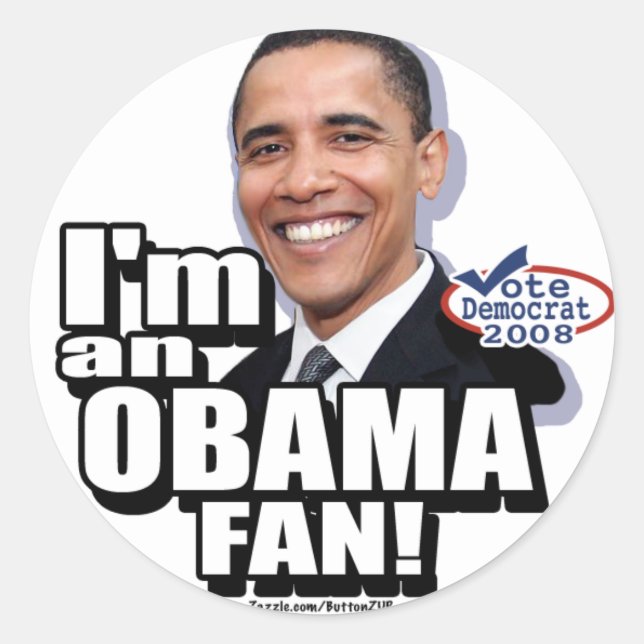Obama-Fan-Aufkleber Runder Aufkleber (Vorderseite)