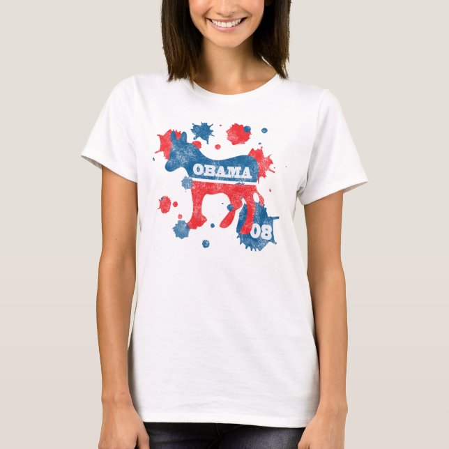 Obama-Farbe T-Shirt (Vorderseite)