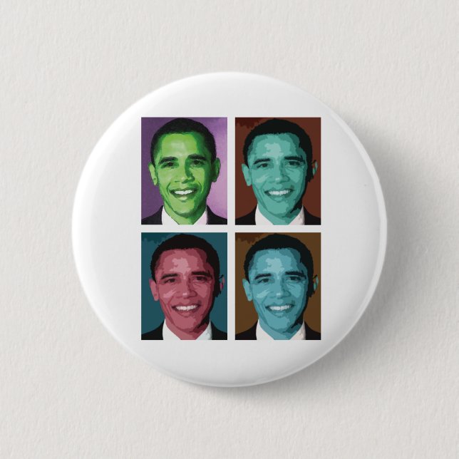 Obama-Farbfilm-Knopf Button (Vorderseite)