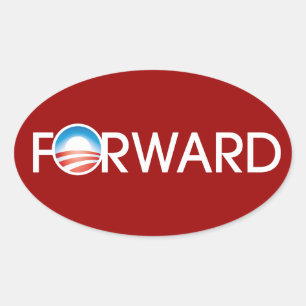 Obama Forward Logo Ovaler Aufkleber