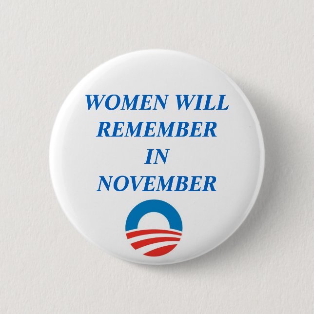 OBAMA, FRAUEN ERINNERT SICH AN IM NOVEMBER KNOPF BUTTON (Vorderseite)