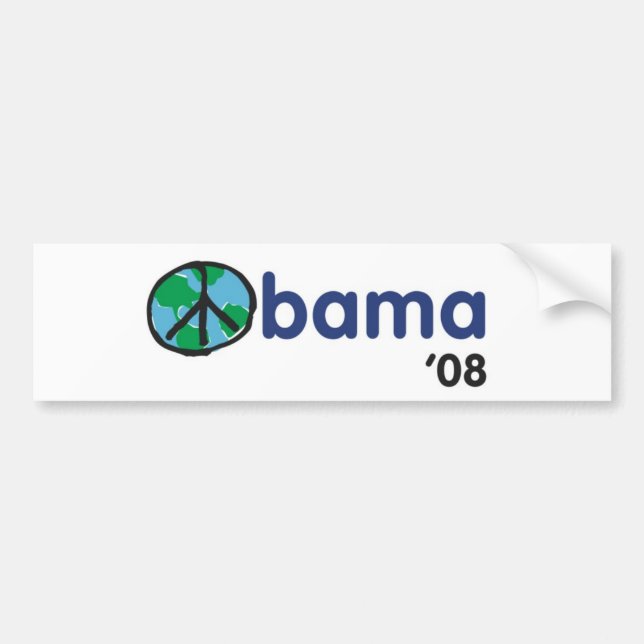 Obama-Frieden '08 Autoaufkleber (Vorne)