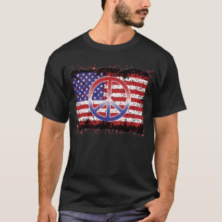 OBAMA-Friedens-US-Flagge 91200 T-Shirt
