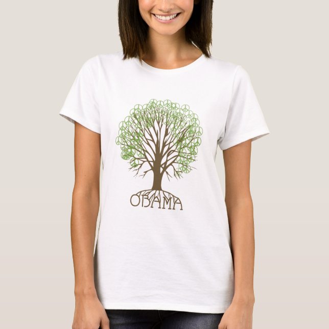 Obama-Friedensbaum T-Shirt (Vorderseite)