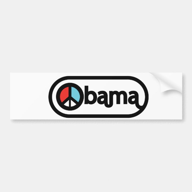 Obama für Frieden Autoaufkleber (Vorne)