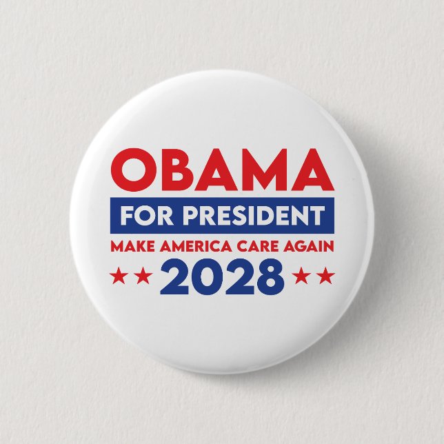 Obama für Präsident 2028 macht Amerika wieder wich Button (Vorderseite)