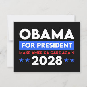 Obama für Präsident 2028 macht Amerika wieder wich Postkarte