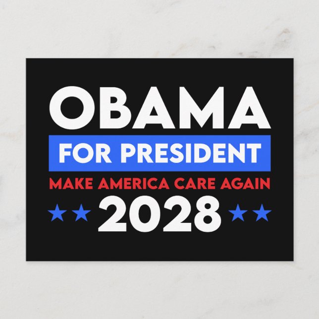 Obama für Präsident 2028 macht Amerika wieder wich Postkarte (Vorderseite)