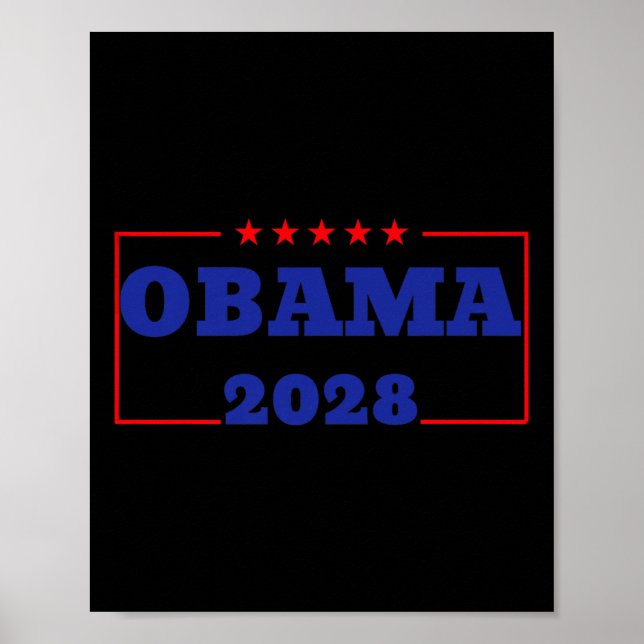 Obama für Präsident 2028 Obama 2028 48. Prämie Poster (Vorne)