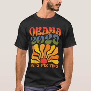 Obama für Präsident 2028 Obama 2028 Blume Boho Ra T-Shirt