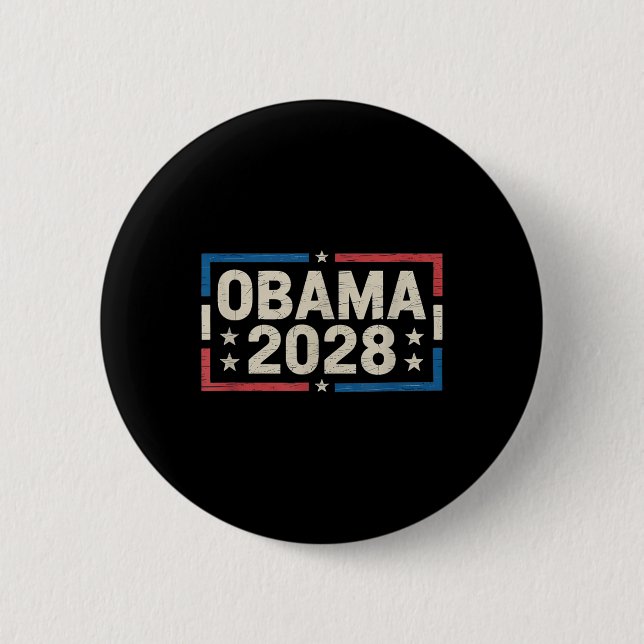 Obama für Präsident 2028 Obama 2028 Design Button (Vorderseite)