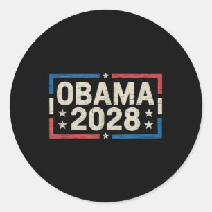 Obama für Präsident 2028 Obama 2028 Design Runder Aufkleber
