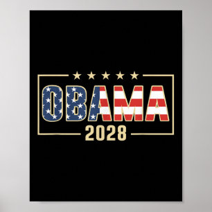 Obama Für Präsident 2028 Obama 2028 Flagge Vintage Poster