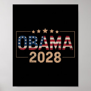 Obama für Präsident 2028 Obama 2028 Vintage Amerik Poster