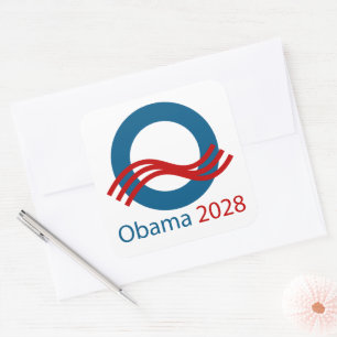 Obama für Präsident 2028 Quadratischer Aufkleber