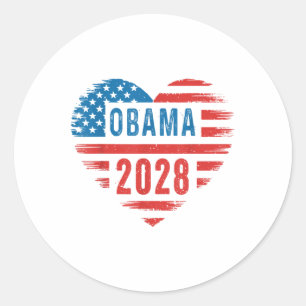 Obama für Präsident 2028 Runder Aufkleber