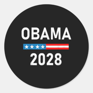 Obama für Präsident Obama 2028 Runder Aufkleber