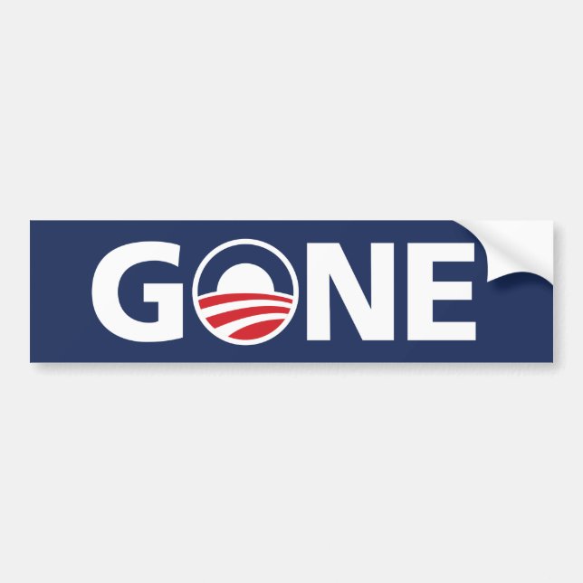 Obama, "GEGANGENER" Autoaufkleber (Vorne)
