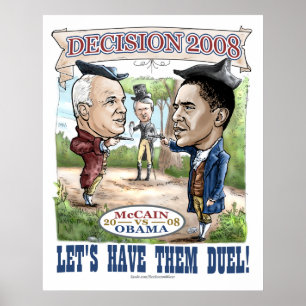 Obama gegen McCain Duel 2008 Poster