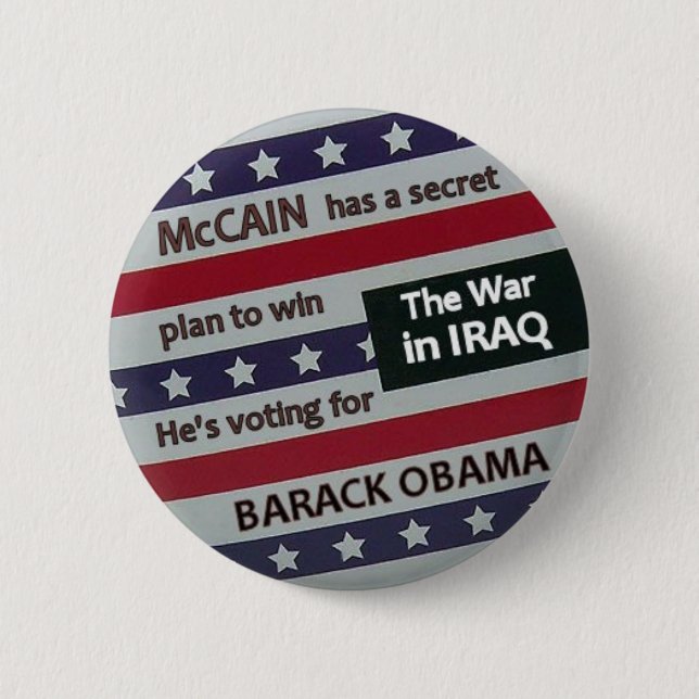 Obama-Geheimnis-Plan-Knopf Button (Vorderseite)