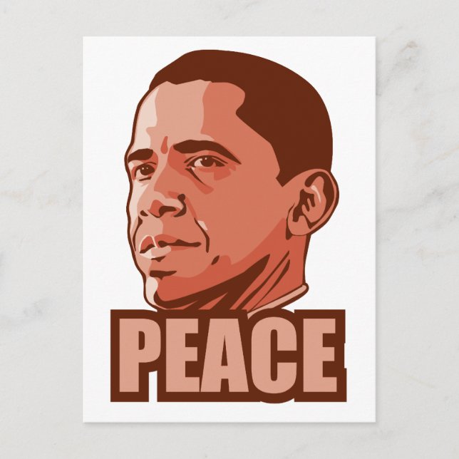 Obama gewinnt Friedenspreis Postkarte (Vorderseite)