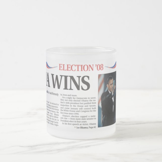 Obama gewinnt Tasse (Mittel)