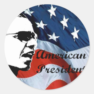 Obama gibt 2 runder aufkleber