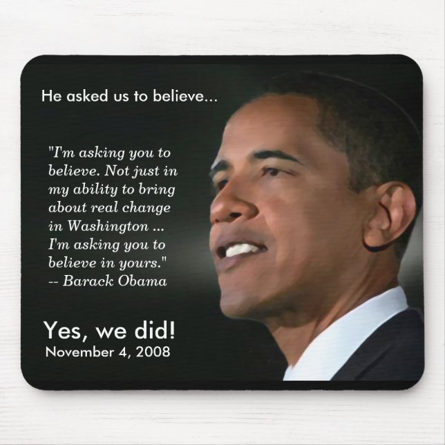 Obama - Glauben - Mousepad (Vorne)