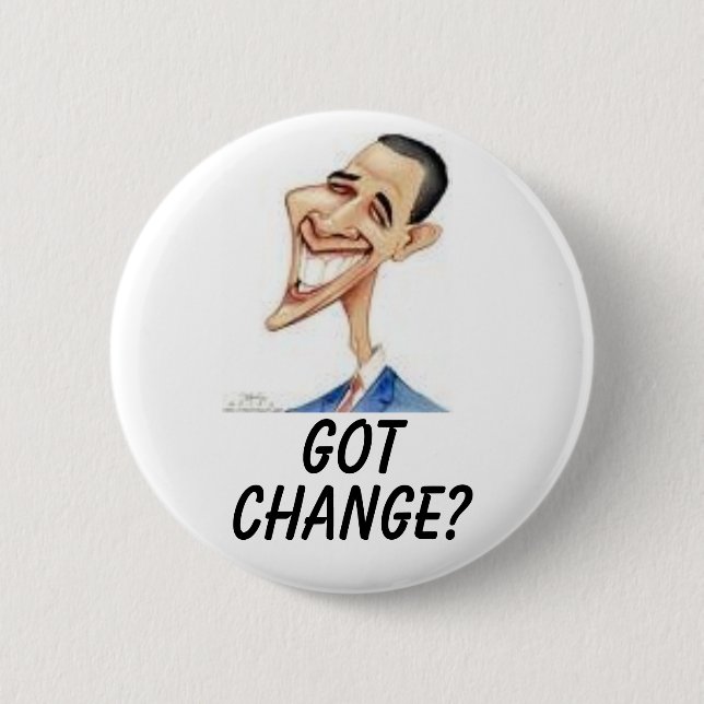Obama, GOT, ÄNDERUNG? Button (Vorderseite)