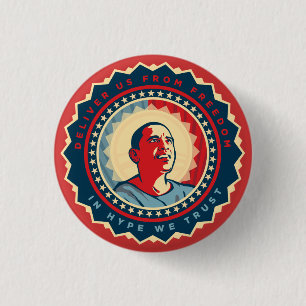 Obama Gott-König Button
