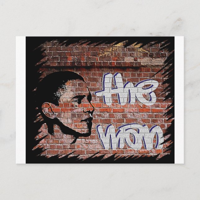 Obama Graffiti Postkarte (Vorderseite)
